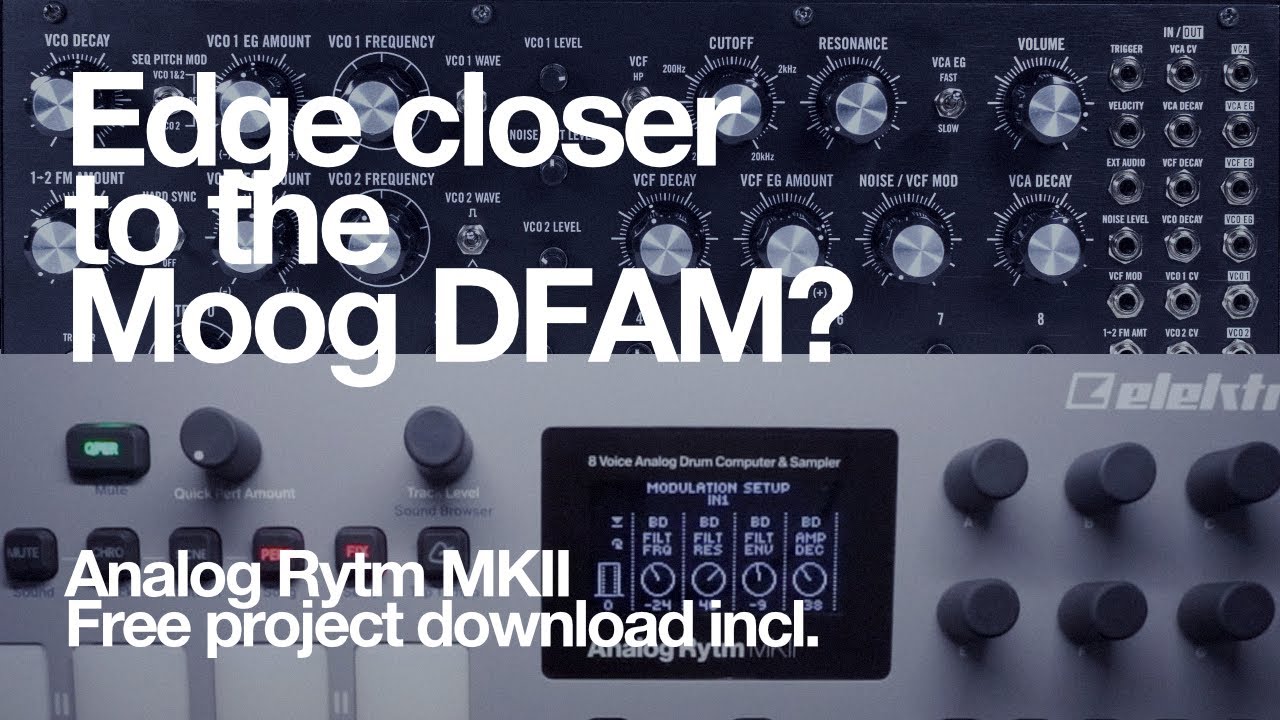 Edge closer to Moog DFAM? : Analog Rytm Mk2 Free project incl