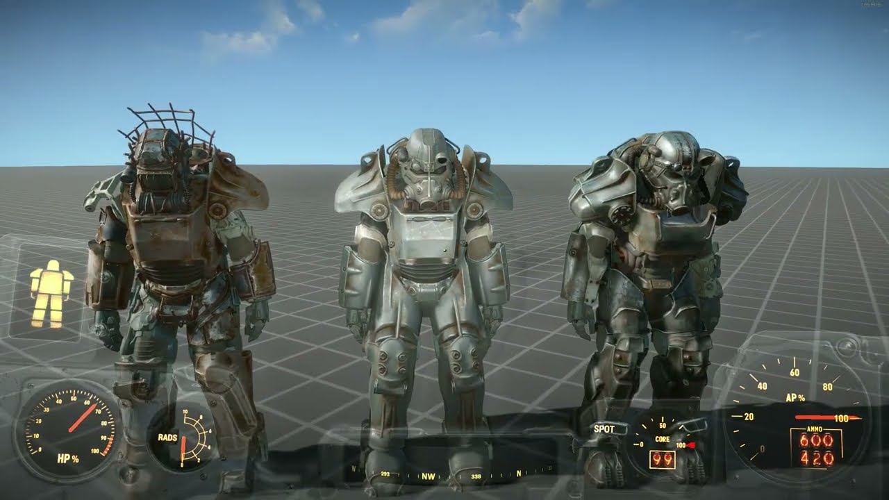 Fallout 4 Modular Power Armor Mash Up Testing - MPAMU Testing