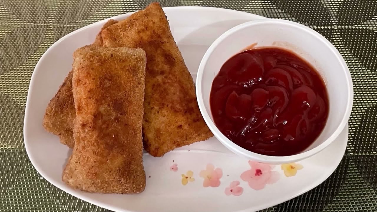 Bread cheesy pockets | bread pockets | evening snack recipe | crispy bread pockets