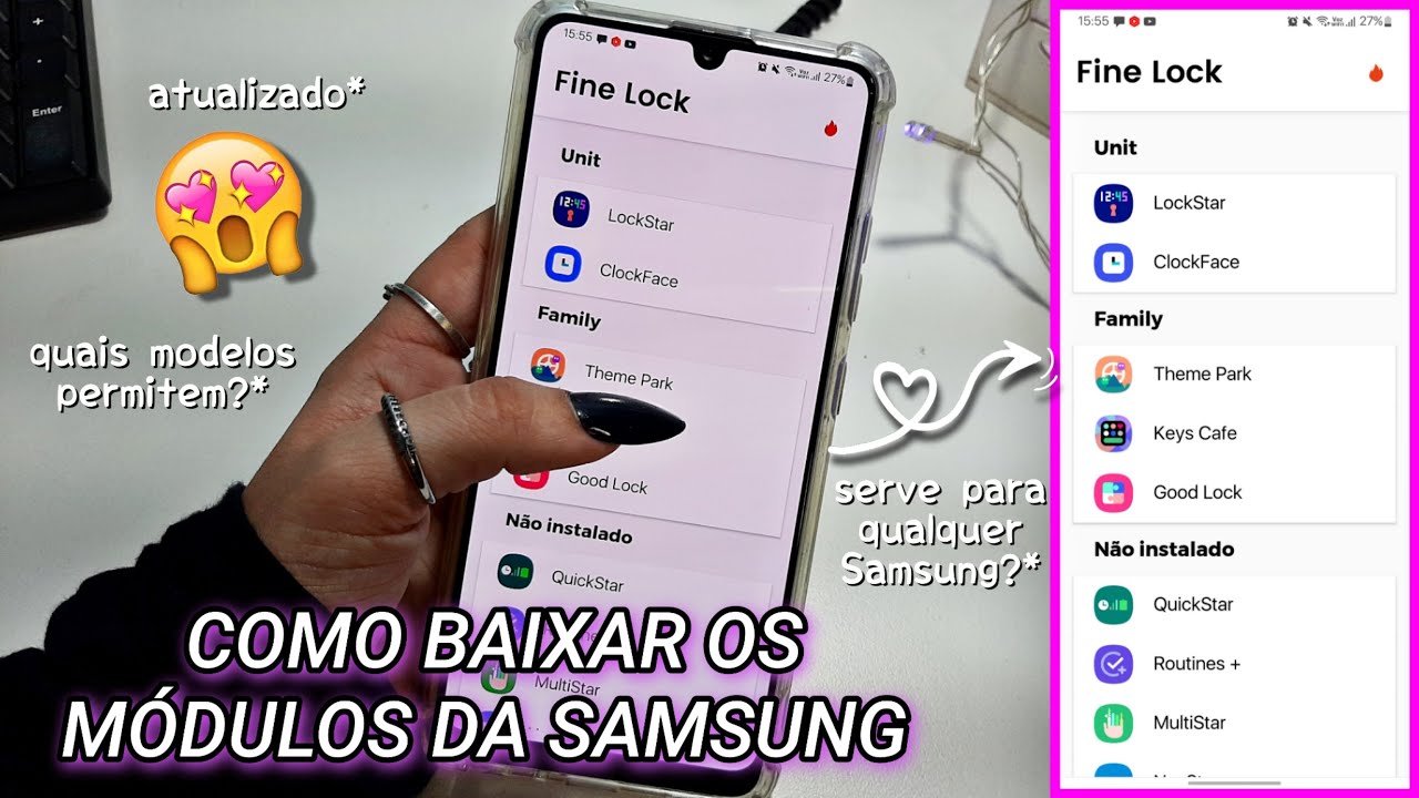 Como instalar os módulos da SAMSUNG | GOOD LOCK | Atualizado ANDROID 11