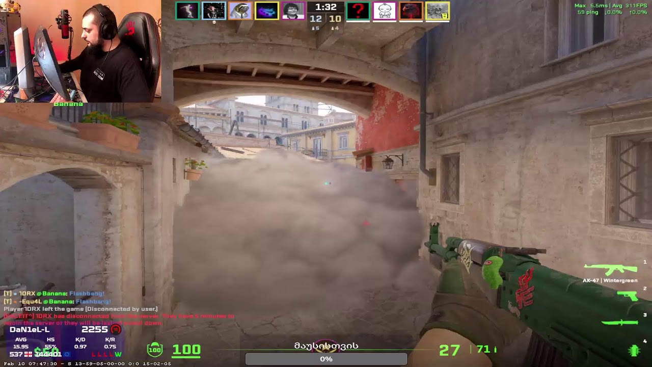 ტანჯვის მეორე დღე  CS 2 FACEIT 2.4k ELO lobby  SOLO Q 😎😶‍🌫️😶‍🌫️✌✅ #ქართულად
