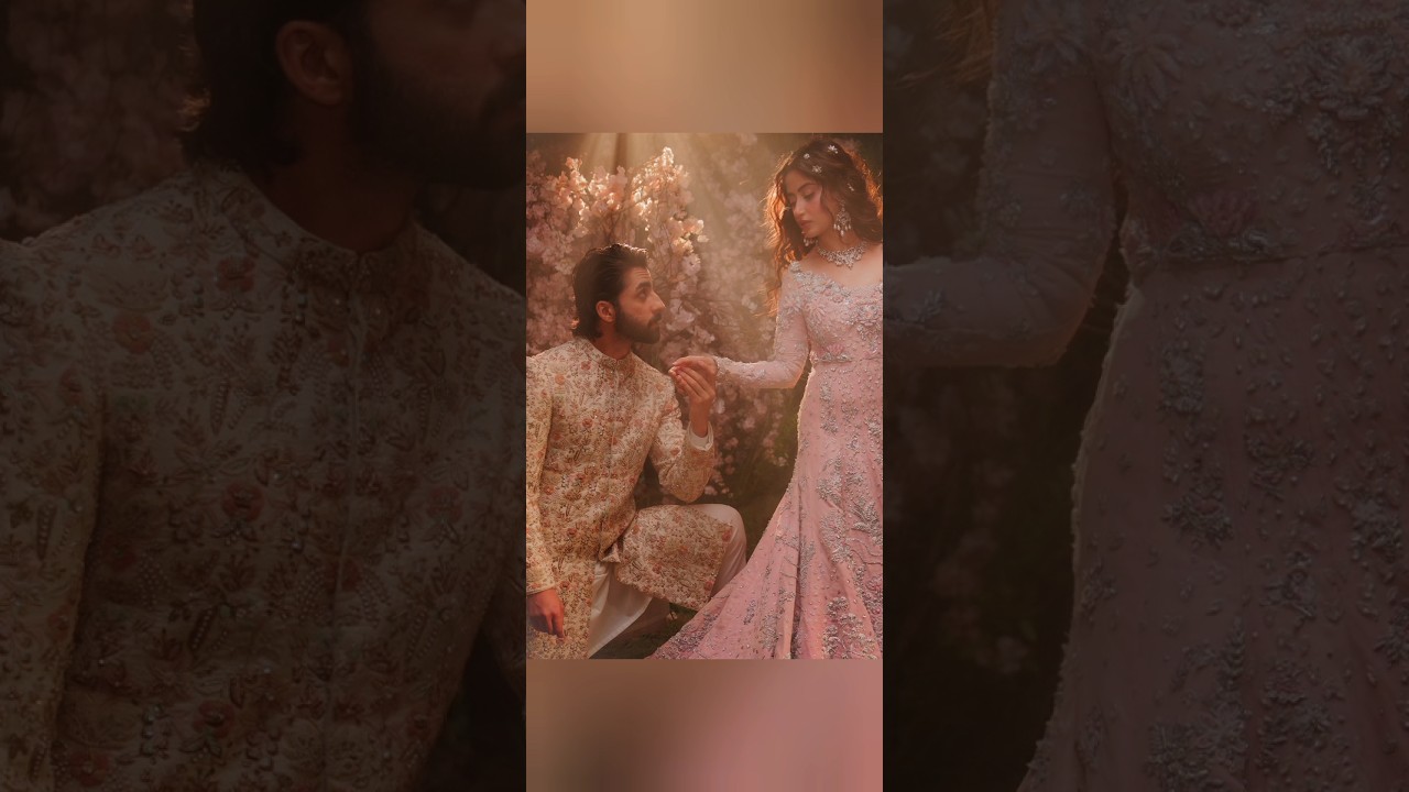 Nameer & Sajal latest photoshoot 💕✨#nameerkhan #sajalaly #shorts#weddinginspiration #fashion#glamour