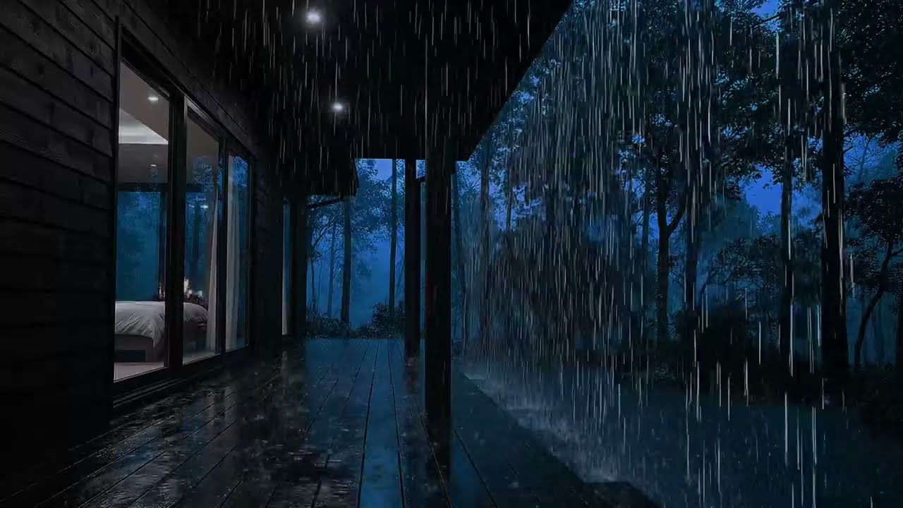 Heavy Thunderstorm in the Blackwood Forest ⛈️ | Rain Sounds for Sleep