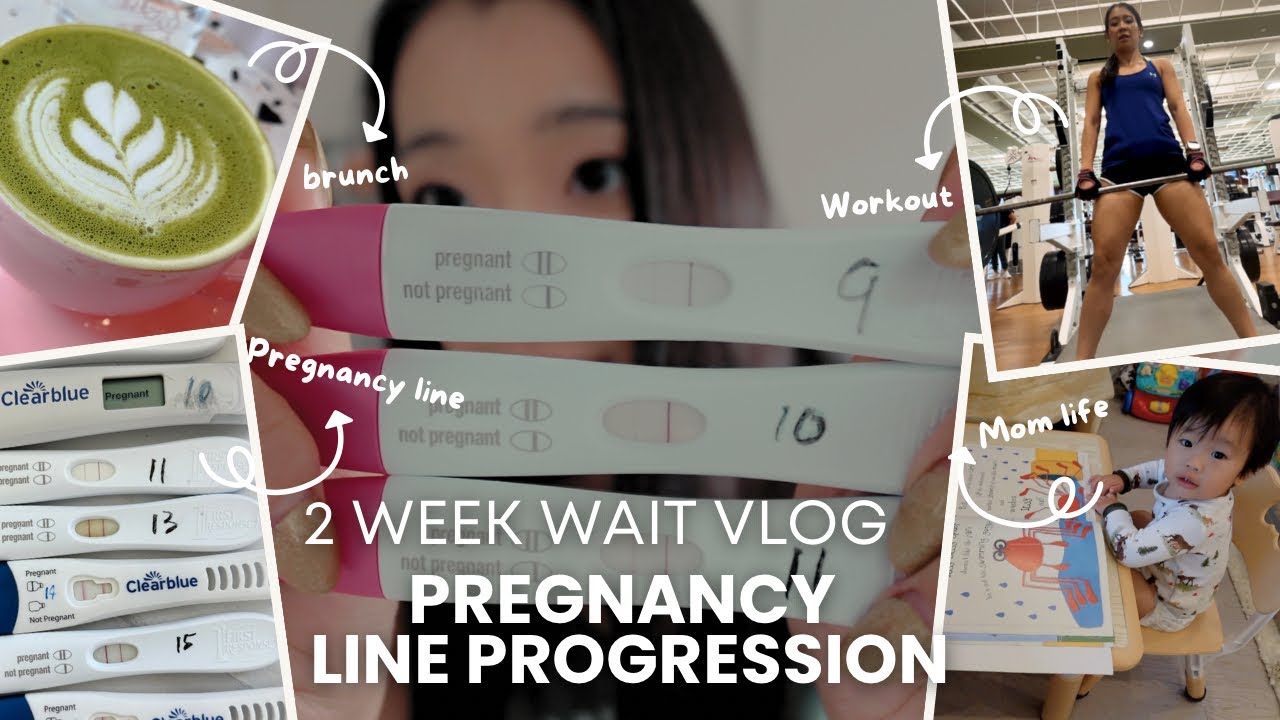2 week wait symptoms vlog & Pregnancy Line progression 9 16 dpo