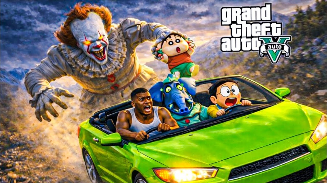 🤡 PENNYWISE AGAIN KIDNAP NOBITA #gta5 
