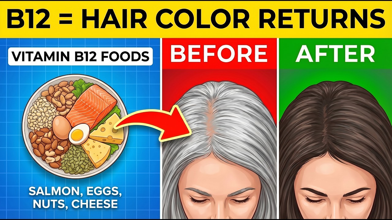 1 Vitamin That STOPS Gray Hair Naturally  - Japan's Oldest Doctor
