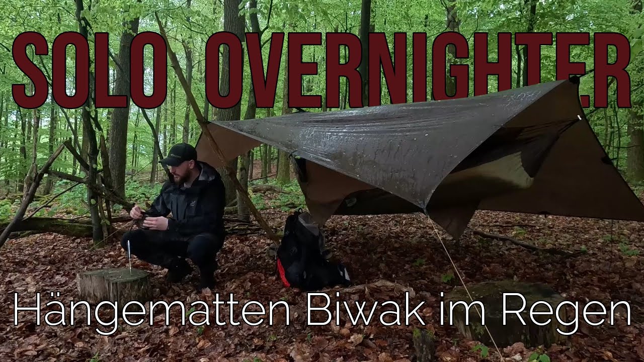 Hängematten-Abenteuer im Regen - Übernachtung am Wasser!