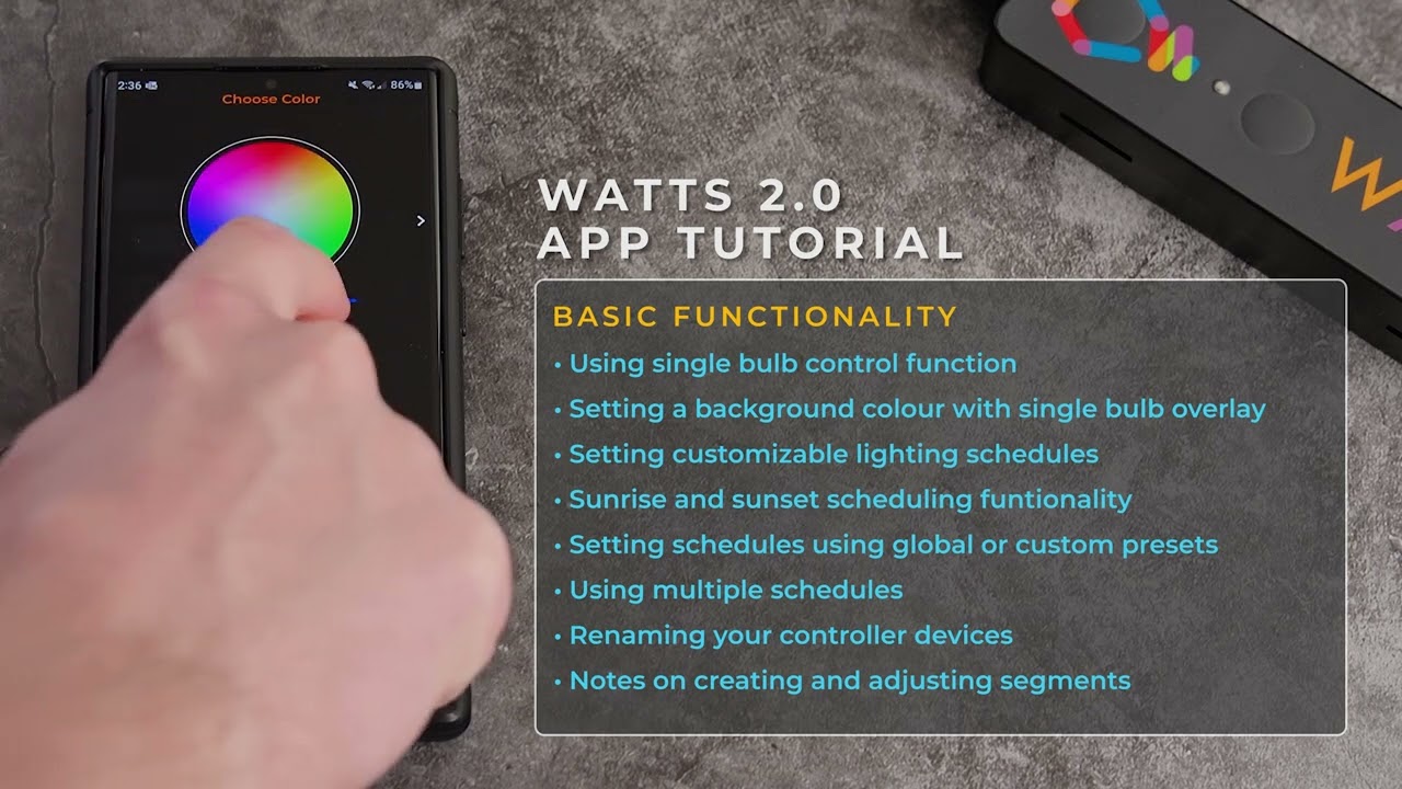 WATTS 2.0 App Tutorial - Basic Functionality