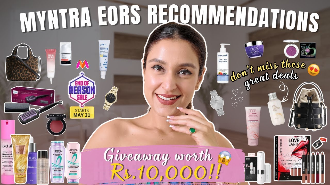 Myntra EORS SALE Recommendations | GIVEAWAY WORTH Rs. 10,000 |Bags, Watches, Beauty | Chetali Chadha