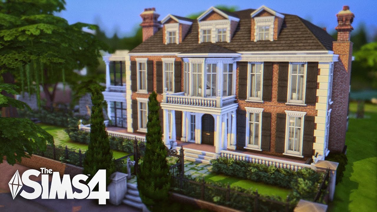 English Neoclassical home | Sims 4 Stop Motion Build | CC and no CC versions