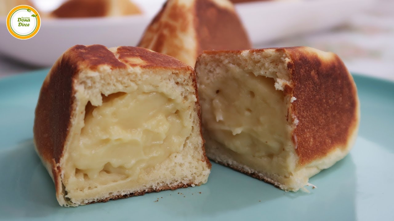 PÃO DOCE COM CREME QUE EXPLODE NA BOCA | PÃO CREME | PÃO DOCE RECHEADO COM CREME DE CONFEITEIRO #651
