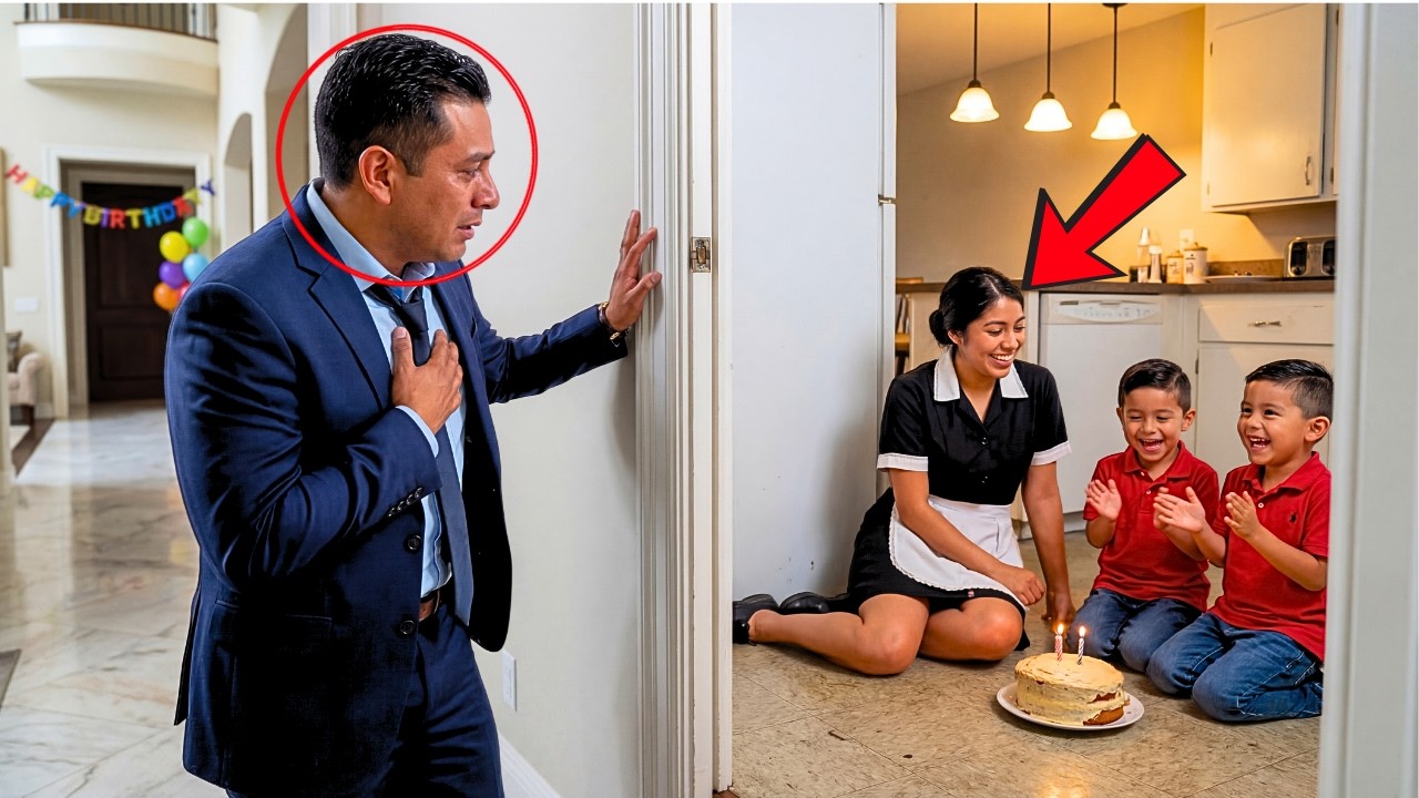 EL MILIONARIO GASTÓ MILLONES EN LA FIESTA DE SUS GEMELOS… Y ELLOS ELIGIERON EL PASTEL DE LA EMPLEADA