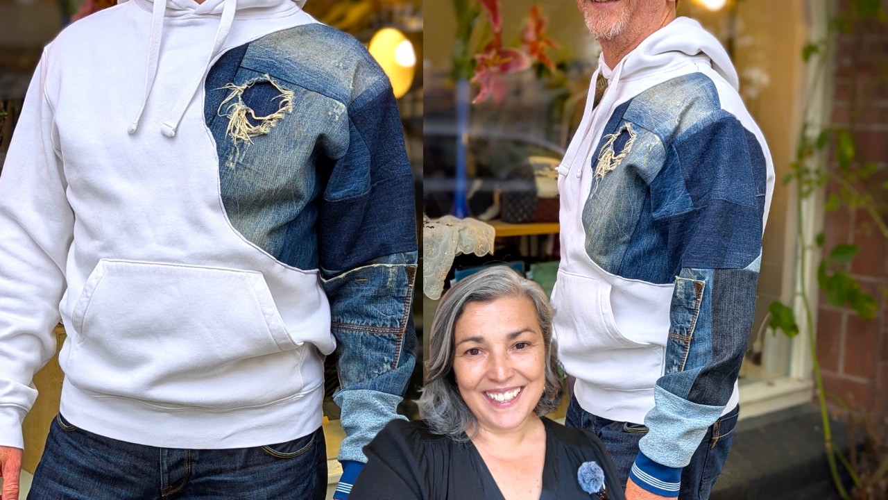 Creative Upcycling: Hoodie & Jeans Scraps Transformation
