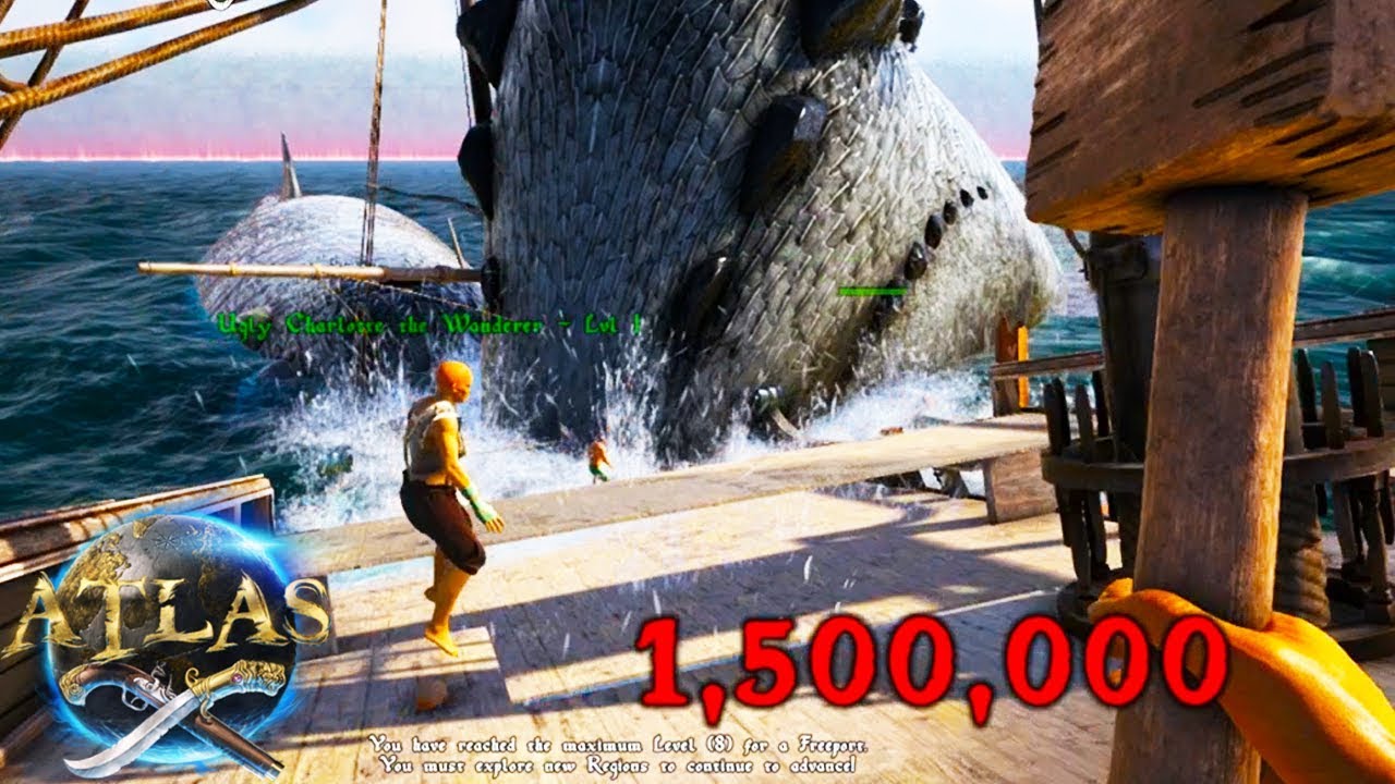 Atlas - BOSS WHALE ATE OUR GALLEON! All Ships! Brigantine, Schooner, Sloop - Atlas Gameplay