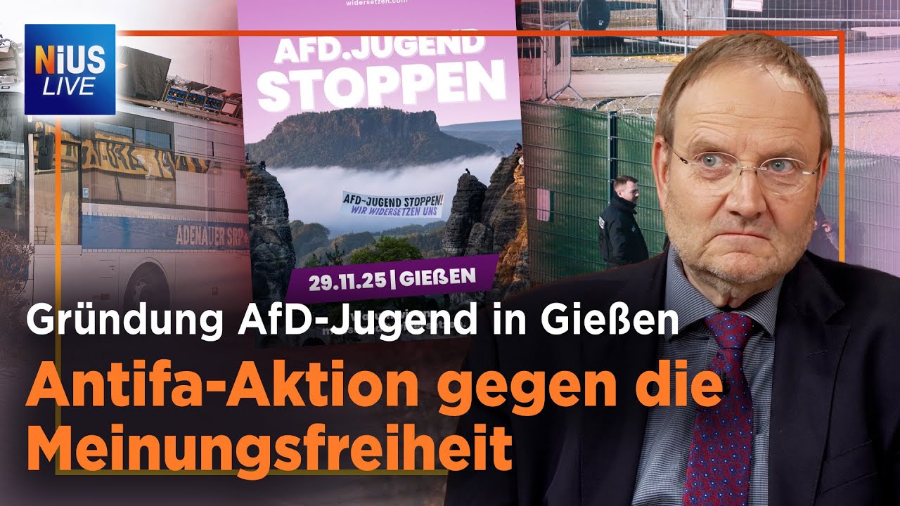 Gie&szlig;en am Limit: NGO-Komplex will die neue AfD-Jugend verhindern | NIUS Live vom 28. November 2025