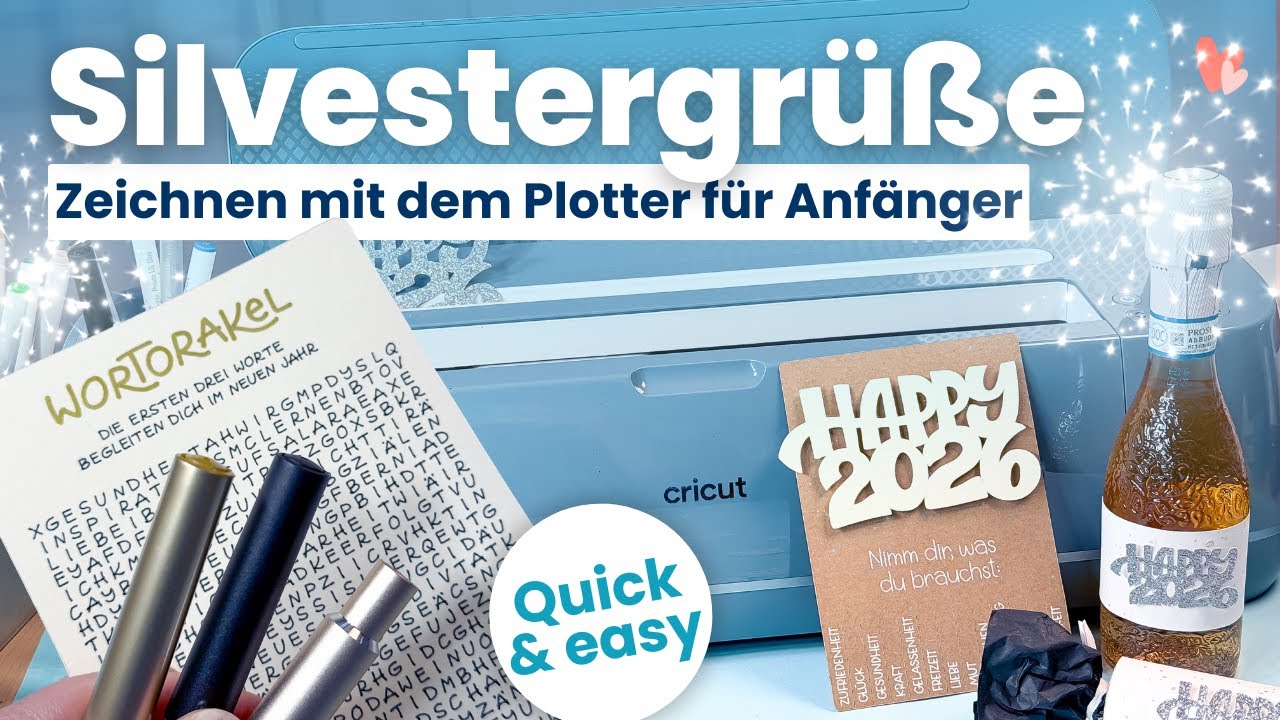 ✨Zeichnen mit dem Plotter für Anfänger | Silvester-Livestream 2025/26