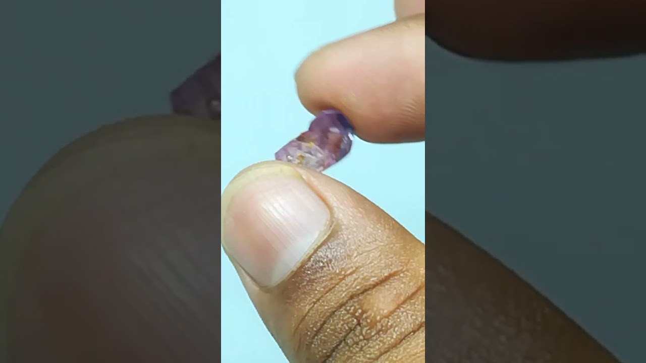Natural Ceylon Blue Pink Bicolor Sapphire Hexagonal crystal system Gems 5.85 cts
