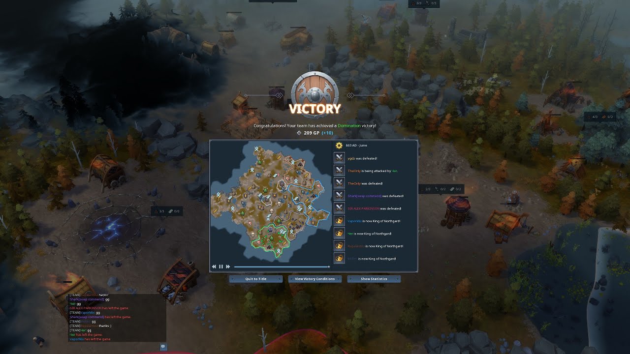Northgard PT298 - PVP 4v4 - Huginn and Muninn - Clan of the Raven