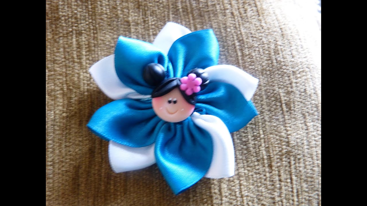 FLORES Pequeñas  de liston 2 colores,How to make  flowers Ribbon, ManualidadelaHormig