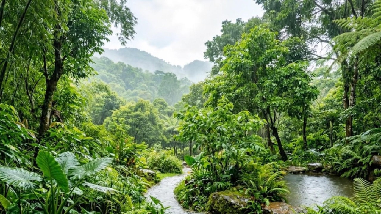 Tropical Forest Rain Sounds 🌧️ Peaceful Nature Sounds for Sleep, Relaxation & Deep Focus