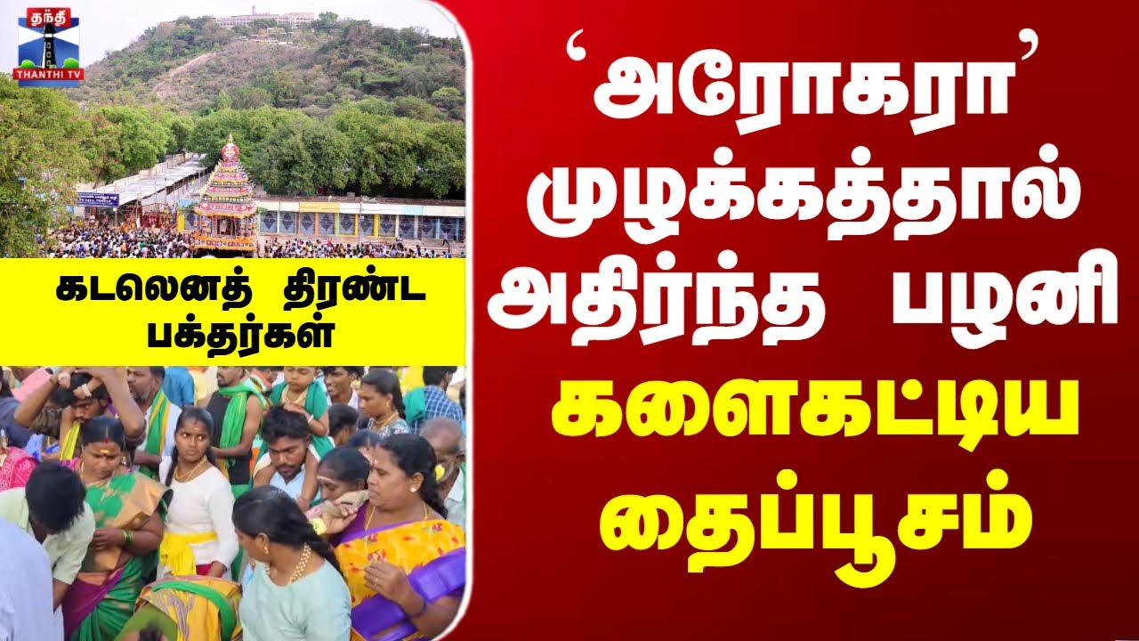 Palani | Thaipusam | Murugan Temple | அதிர்ந்த பழனி - களைகட்டிய தைப்பூசம்.. கடலெனத் திரண்ட பக்தர்கள்