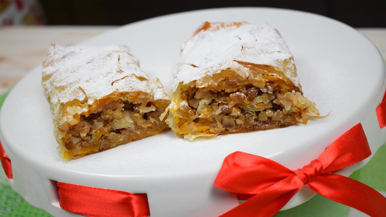 Лесна Рецепта за Тиквеник с готови кори | Pumpkin Strudel | Штрудель с Тыквой