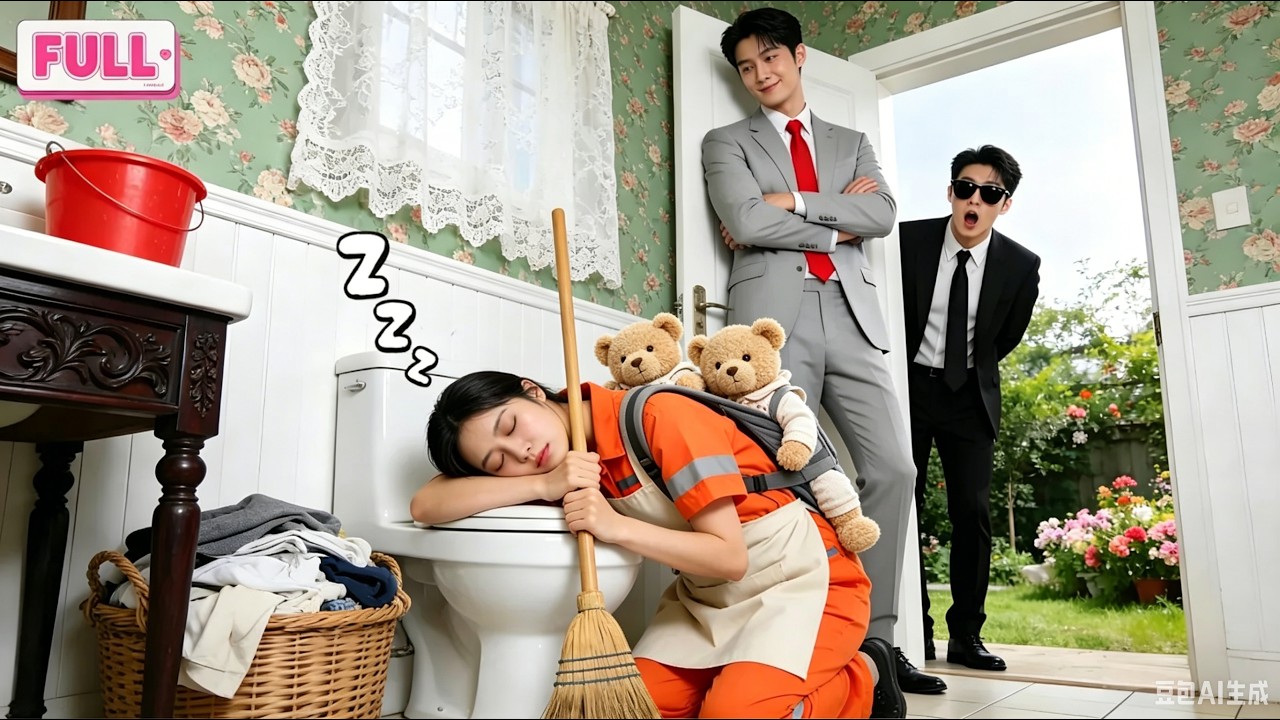 CEO Never Smiled Since Birth!Till Saw Single Mom Maid Asleep On The Toilet!He Smiled&Fell For Her!