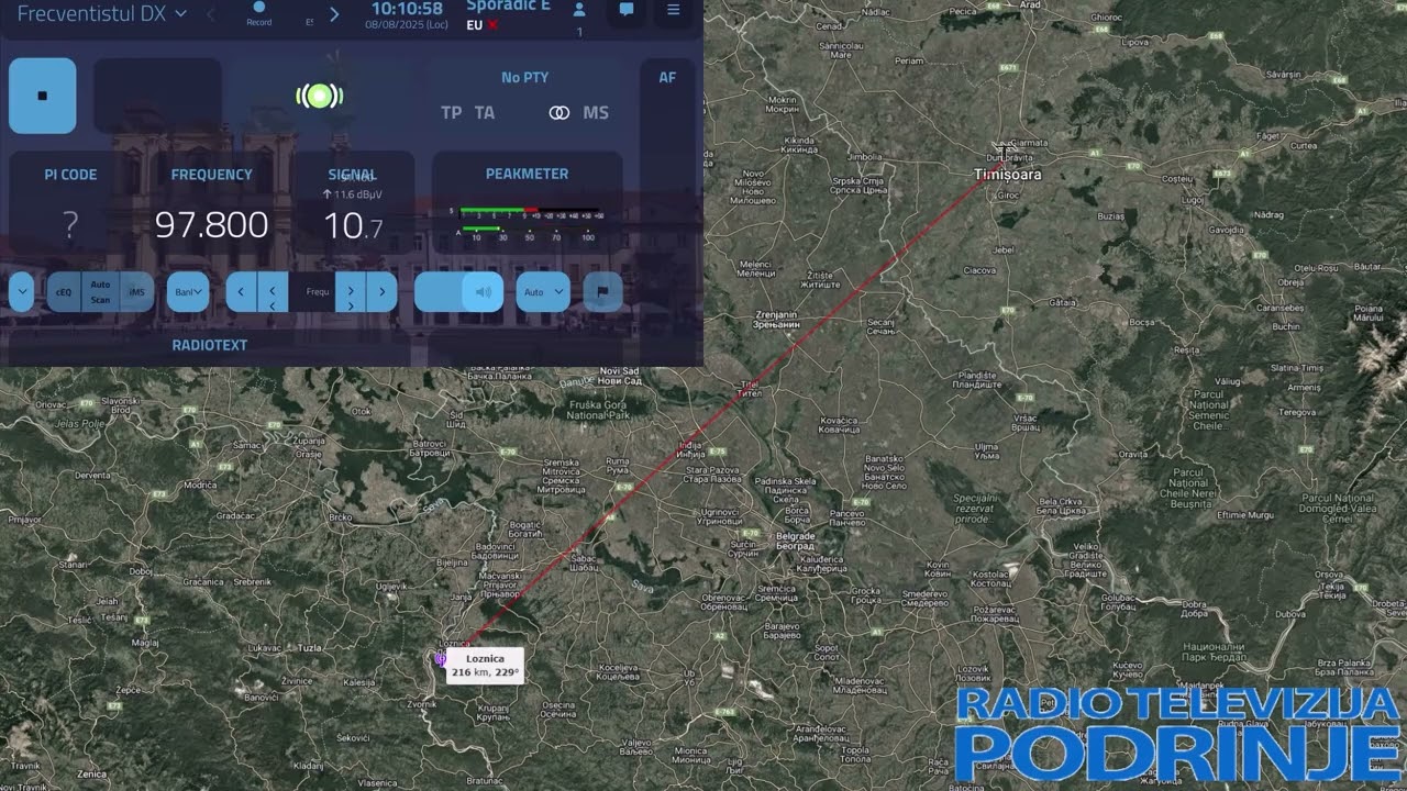 PODRINJE - Loznica 🇷🇸 - 97.8 FM received in Timișoara 🇷🇴