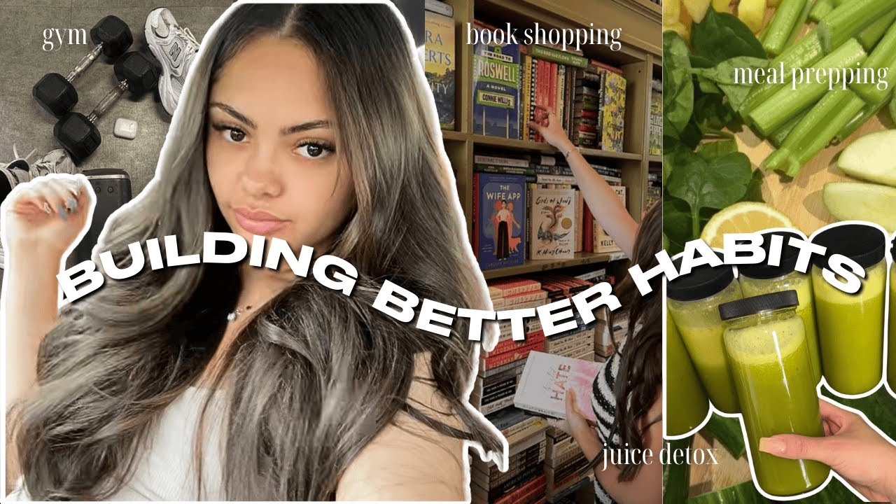 Productive Week Vlog🌿 Building Healthy Habits & Discipline| book shopping+ gym girly + juicing