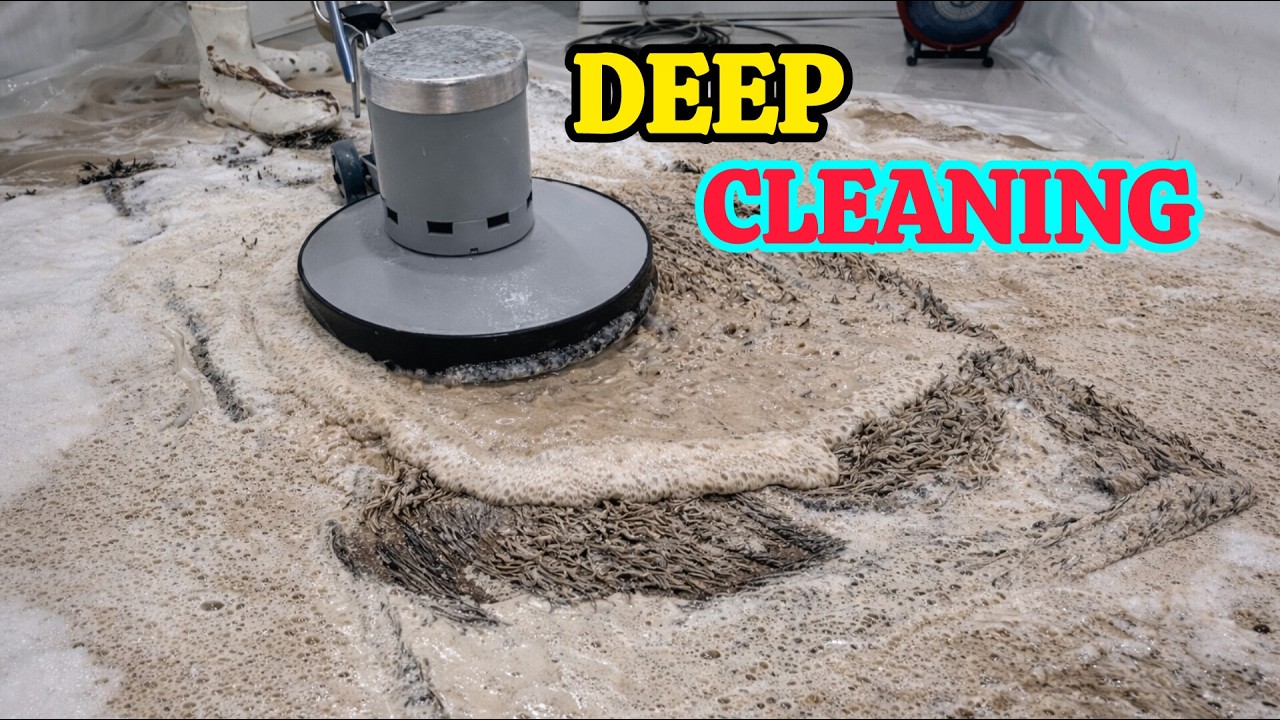 Deep cleaning new method satisfying carpet cleaning ASMR