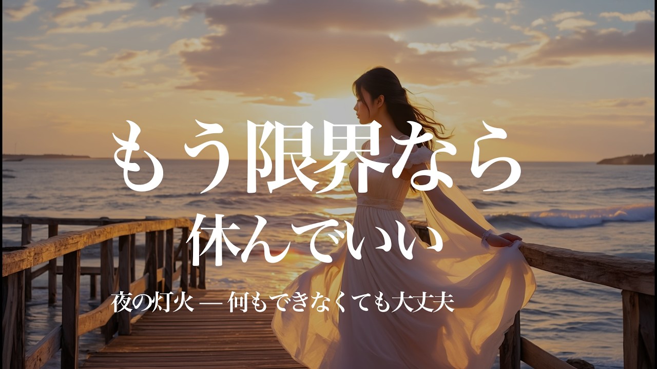「心が限界なら休んでもいい」夜の灯火 — 何もできなくても大丈夫