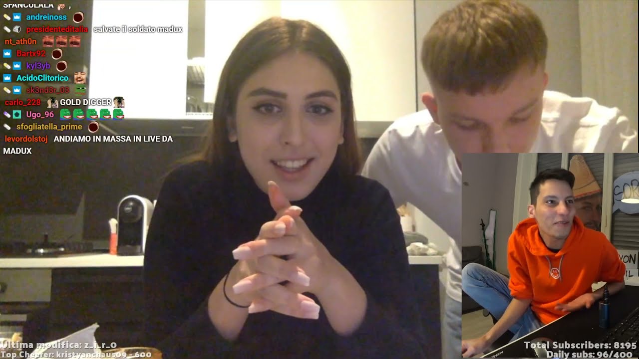 HOMYATOL GUARDA LA LIVE DI MADUX CON UNA RAGAZZA UN PO' PARTICOLARE | 22-04-21
