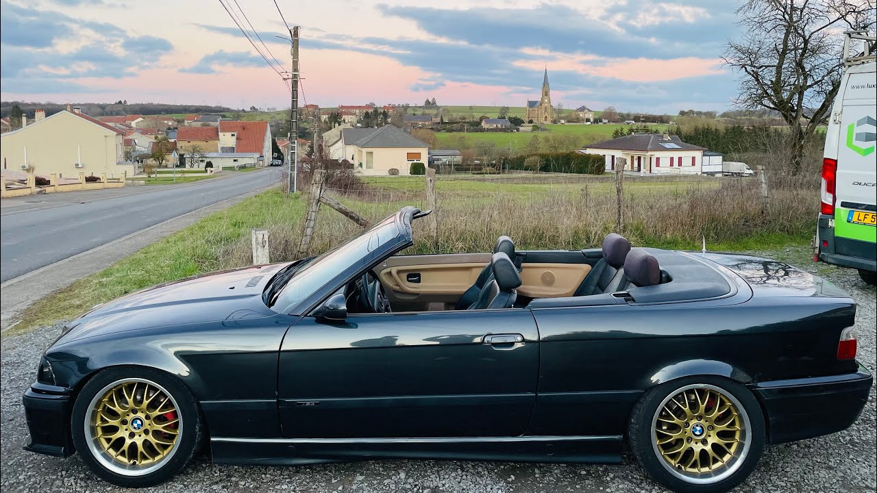 BMW E36 325i Cabriolet la nouvelle caisse à Yohan 🔥 Amortisseurs et picon Alsacien 🍻😂