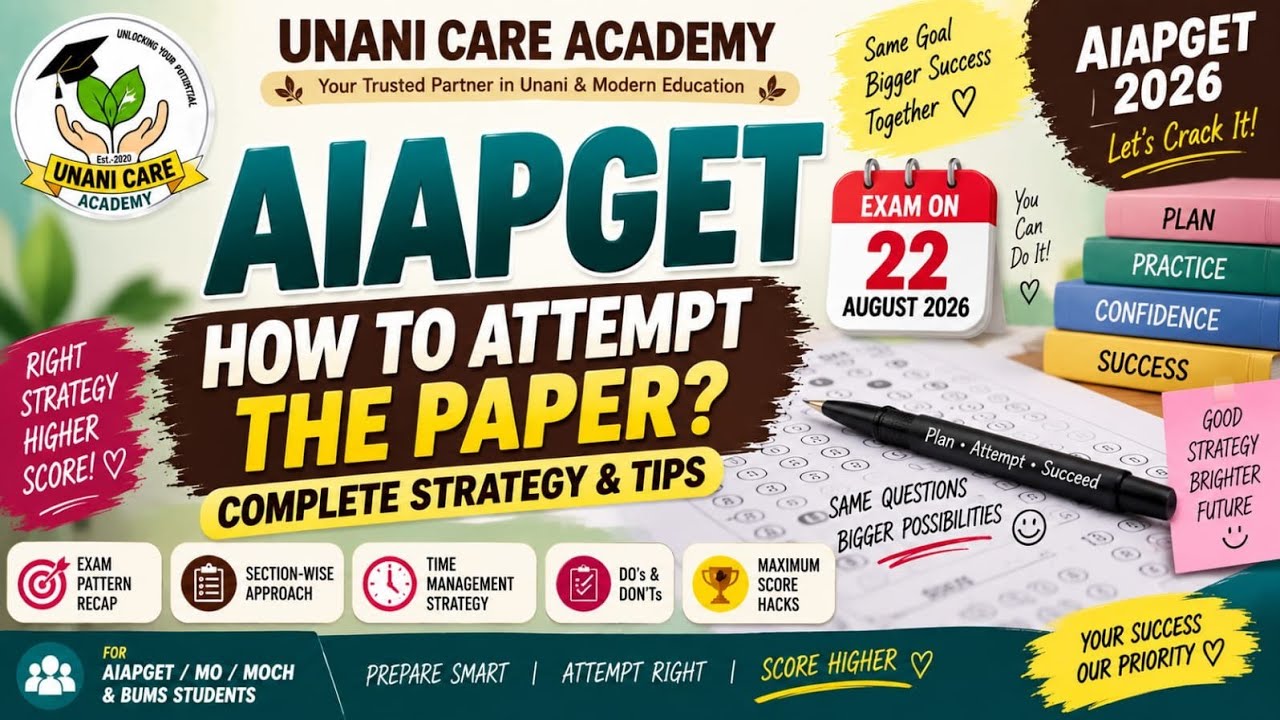 How to attempt your exam (AIAPGET 2026) # AIAPGET #unani #exam #neetpg #Unanicare