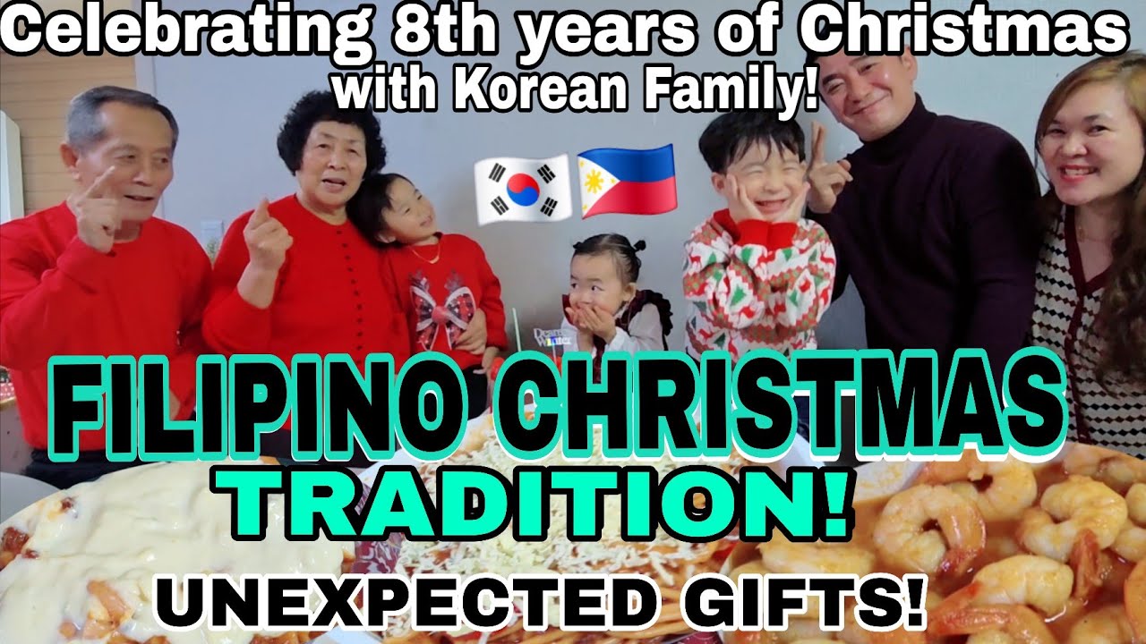 MY KOREAN FAMILY LOVES FILIPINO CHRISTMAS TRADITION AND FILIPINO FOODS!| PRICELESS  ANG SAYA NILA! 