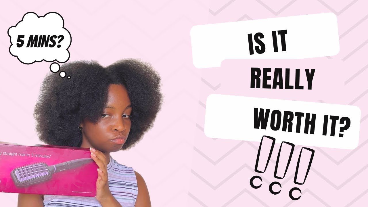 Straight hair in 5 mins?|Philips heated straightening brush honest review