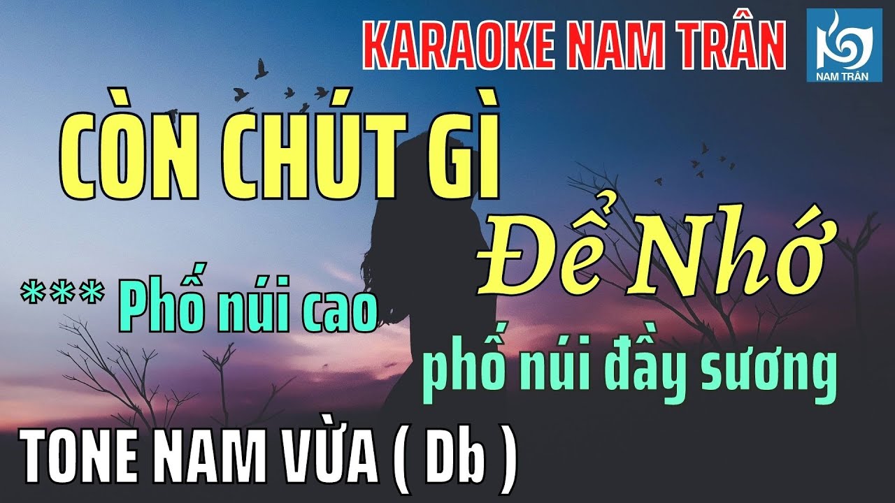Karaoke Còn Chút Gì Để Nhớ Tone Nam | Tone Nam Vừa | Nam Trân