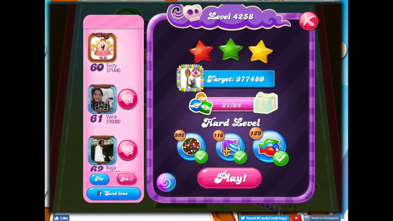 Candy Crush Level 4258 Talkthrough, 18 Moves 0 Boosters