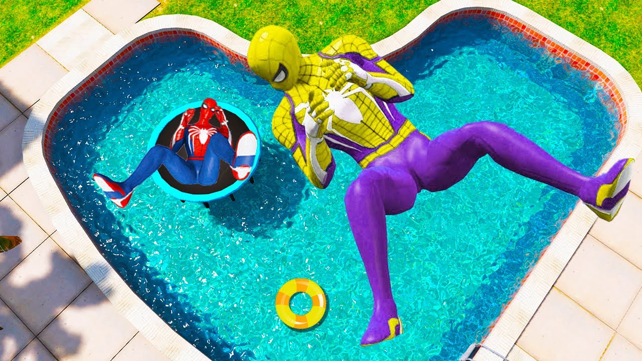 SPIDERMAN CRAZY JUMPS/FALLS #13 (GTA 5 Spider-Man Fails)