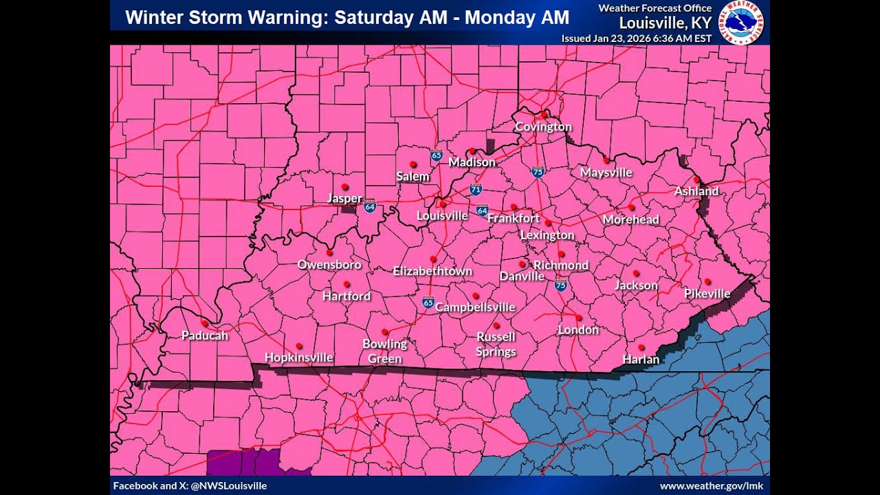 ❄️❄️⚠️⚠️LIVE: NWS Louisville Winter Storm Briefing 1-23-26 3 PM⚠️⚠️❄️❄️