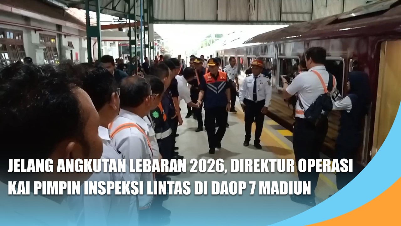MADIUN | Jelang Angkutan Lebaran 2026, Direktur Operasi KAI Pimpin Inspeksi Lintas di Daop 7 Madiun
