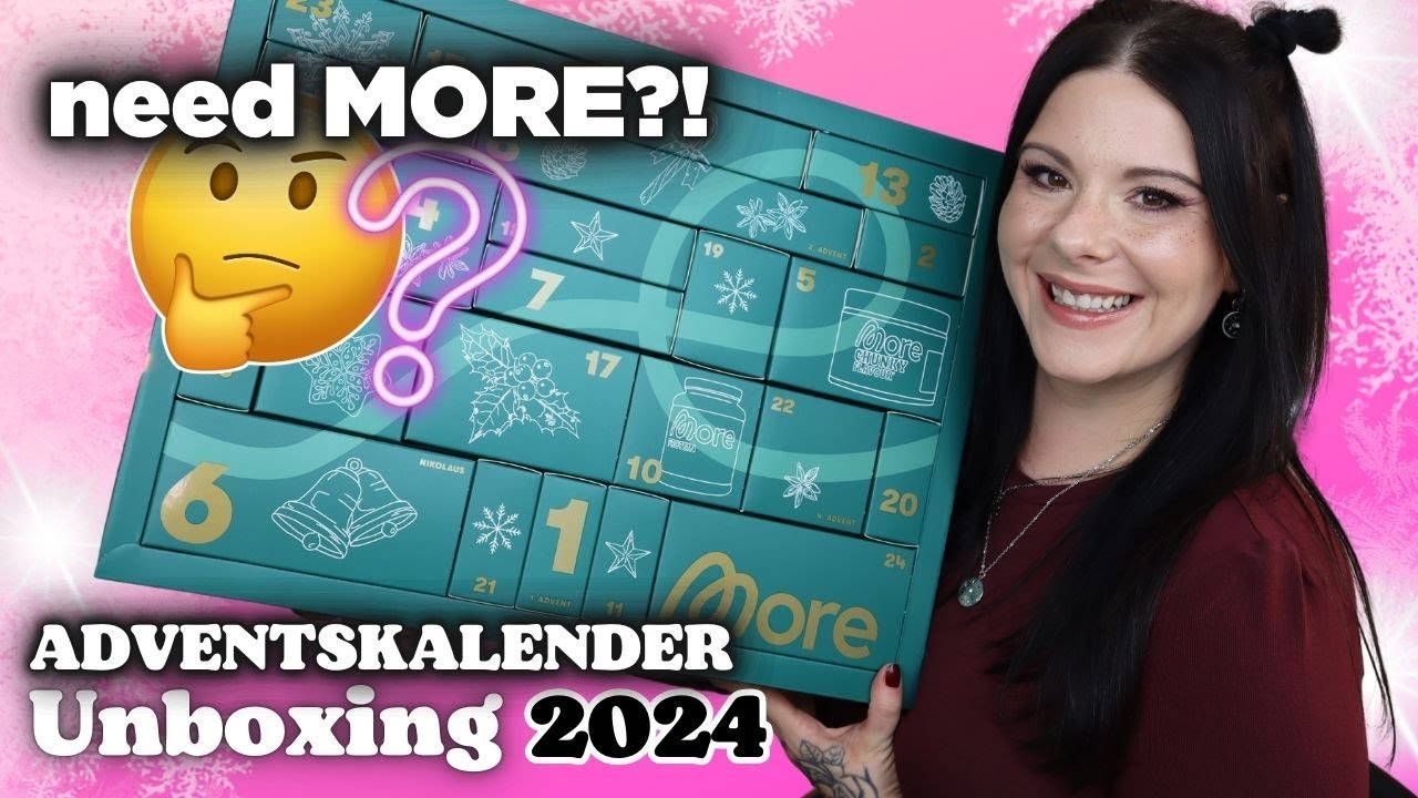 Need MORE?! 🤔 More Nutrition Adventskalender 2024 Inhalt