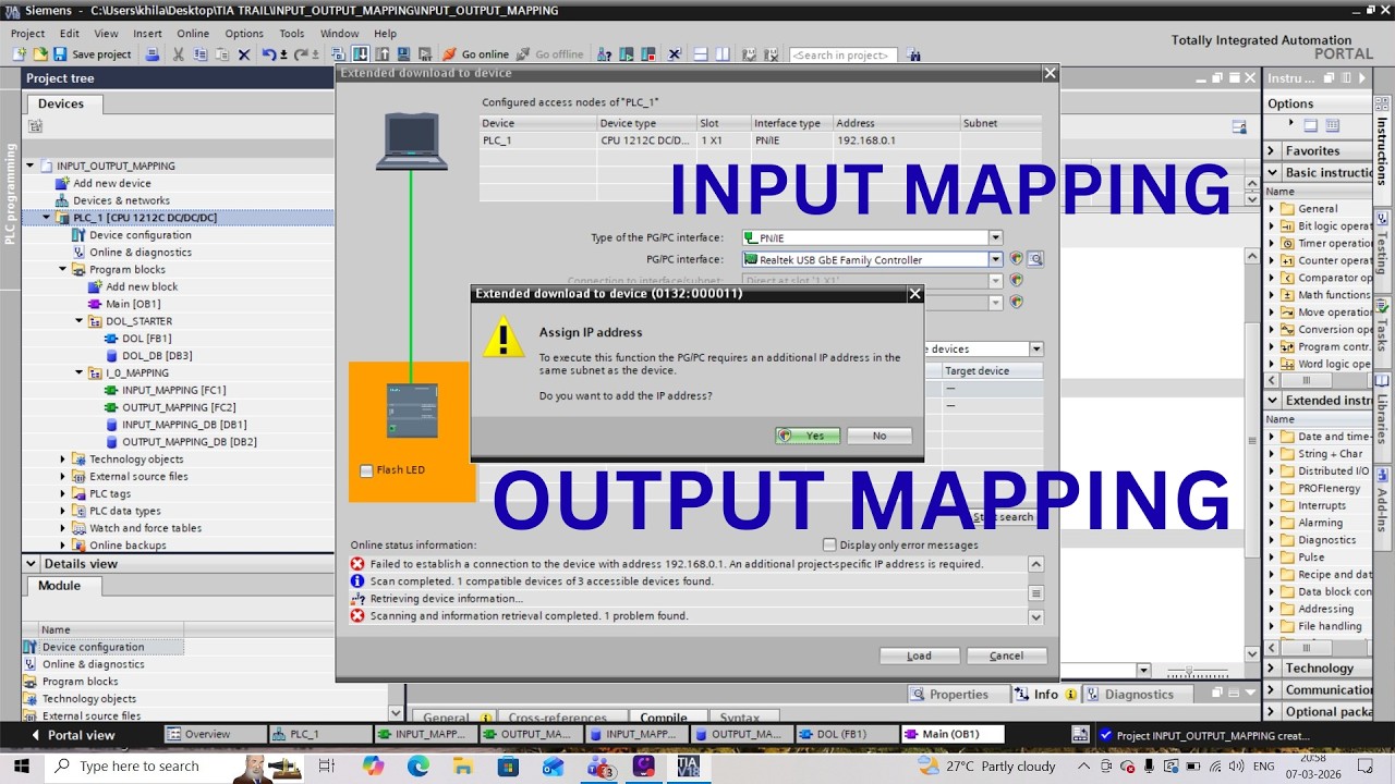 INPUT OUTPUT MAPPING IN SIEMENS PLC WITH DATA BLOCK