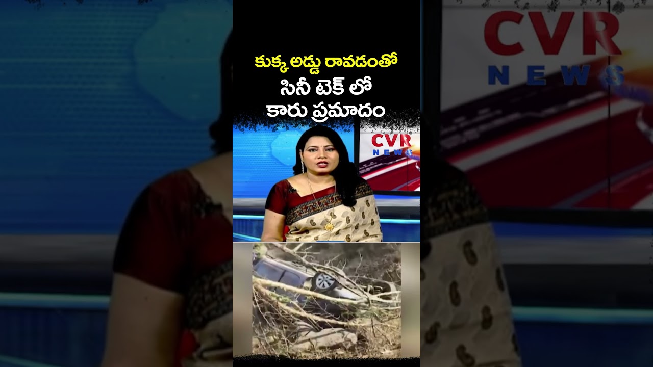 కుక్క అడ్డు రావడంతో, సినీ టెక్ లో కారు ప్రమాదం | Kurnool District | CVR NEWS