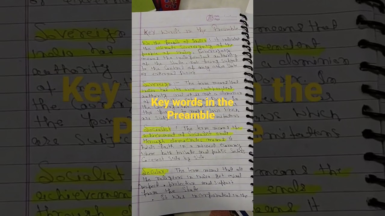 key words in the preamble 