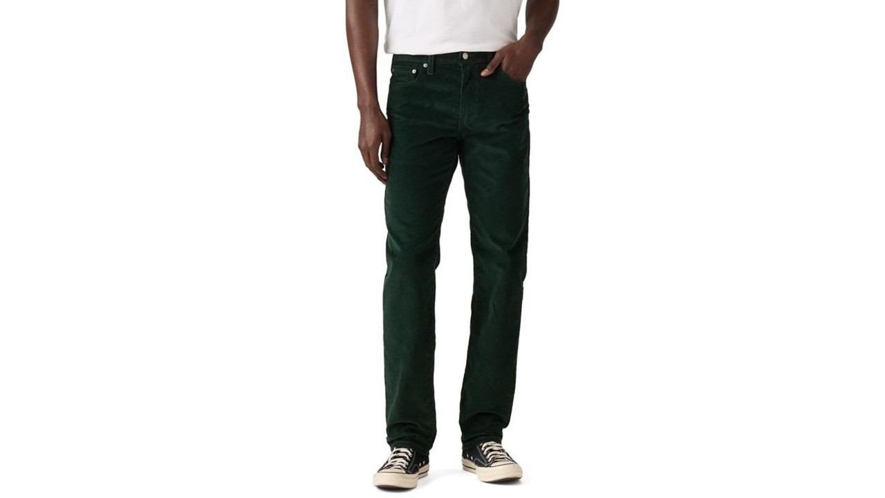 Джинсы Levis 511 Slim Fit Corduroy Forest Green