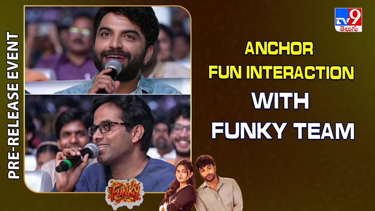 Anchor Fun Interaction With Funky Team | Funky Pre-Release Event | Vishwak Sen  | Kayadu Lohar - TV9