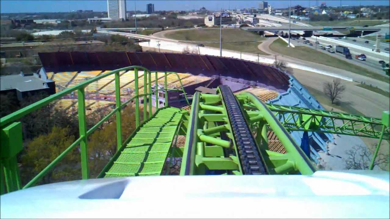 Shockwave (Six Flags Over Texas) Front Seat On Ride HD POV
