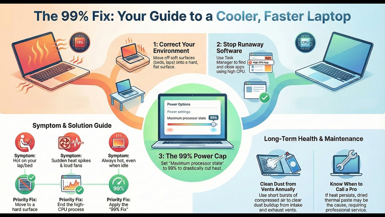 How to Fix Laptop Heating Problem 2025  | Simple & Effective Cooling Tips to Boost Performance