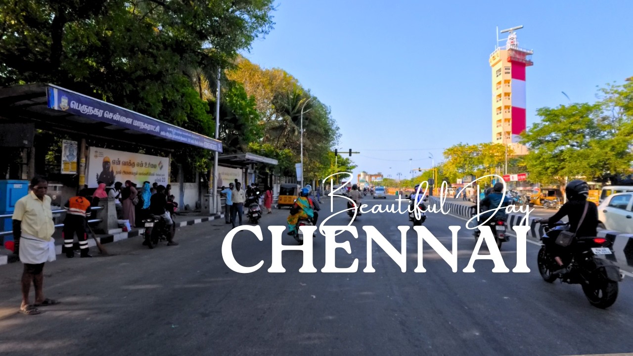 Chennai Empty Sunday Roads | Marina to Gemini Flyover [4K]